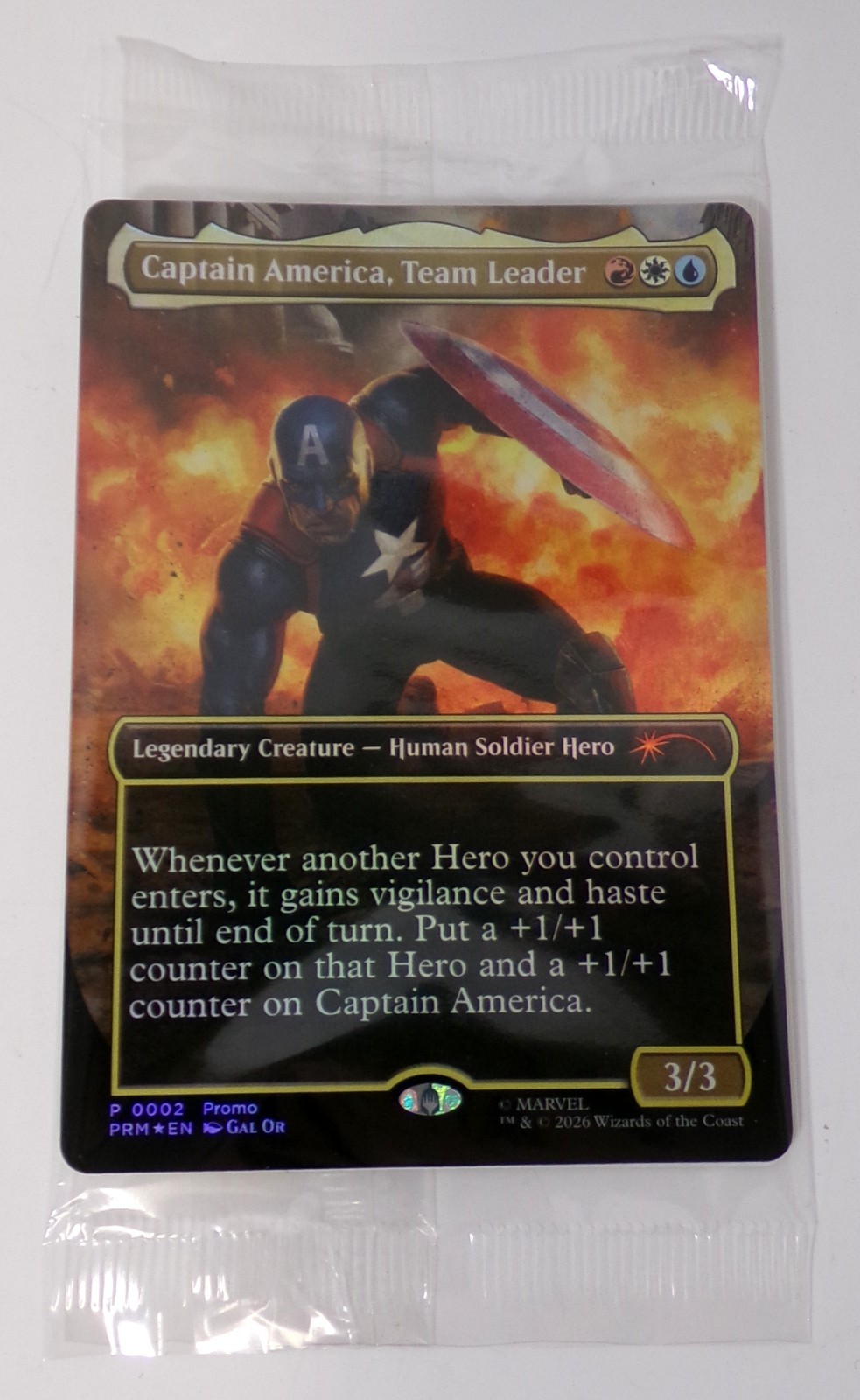 Magic the Gathering Marvel Super Heroes Captain America, Team Leader Promo Card