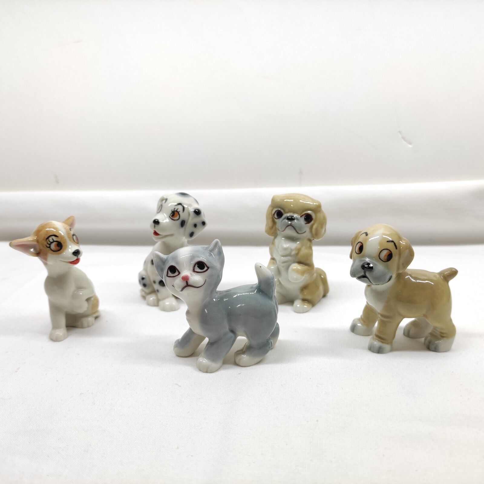 Rare Wade Whimsies Series T.V. Pets 1959-65. Set Of 5 Figurines