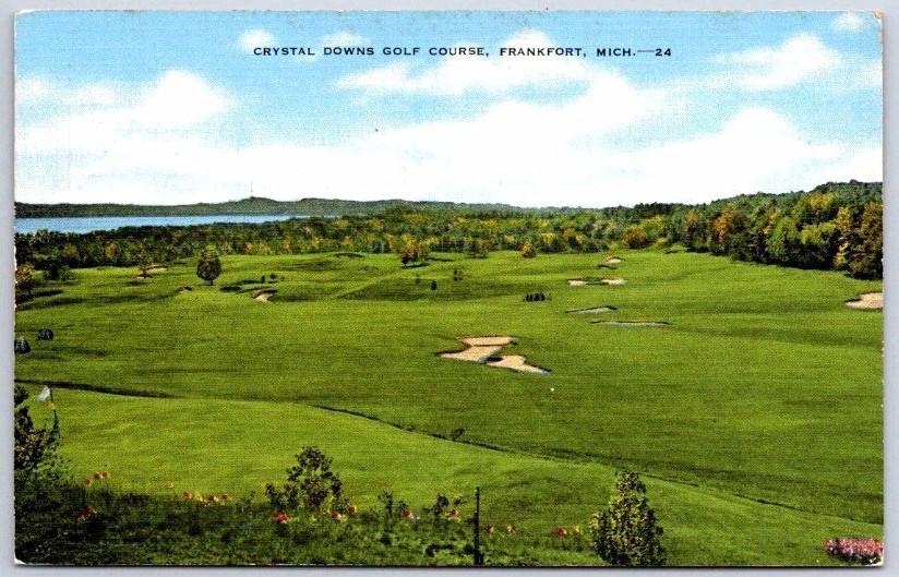E.C. Kropp Co Crystal Downs Golf Course Postcard Frankfort Michigan Unposted