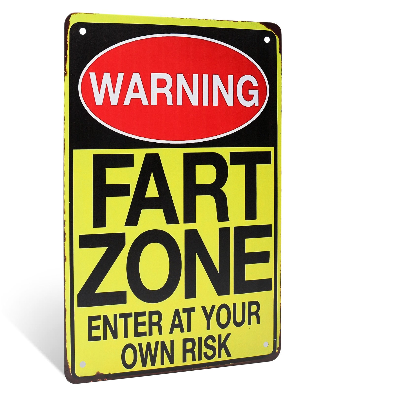 Warning Fart Zone Funny Metal Sign for Man Cave Garage Dorm Room Decor Wall Art