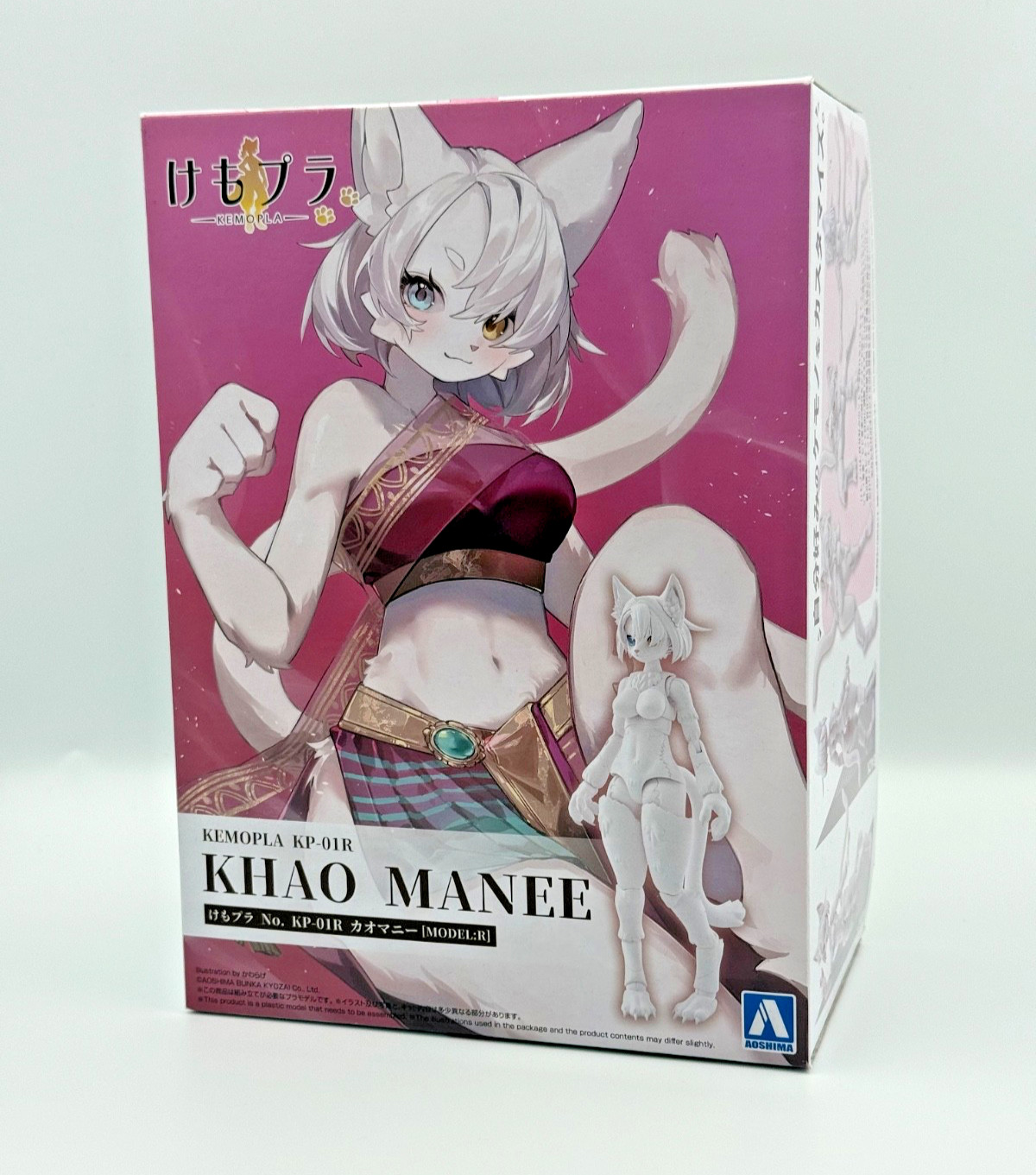 Aoshima KEMOPLA KP-01R Khao Manee Cat 155mm ABS PVC Plastic Model Kit NEW Japan