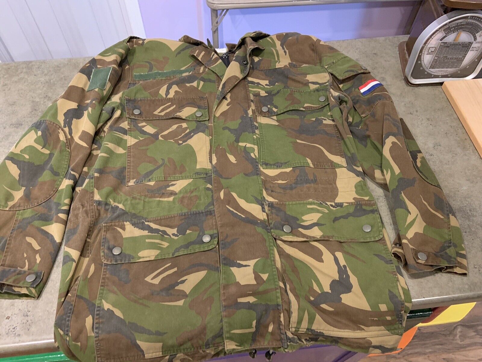 Vtg 1990’s Netherland Dutch Army Camo Field Jacket Sz L