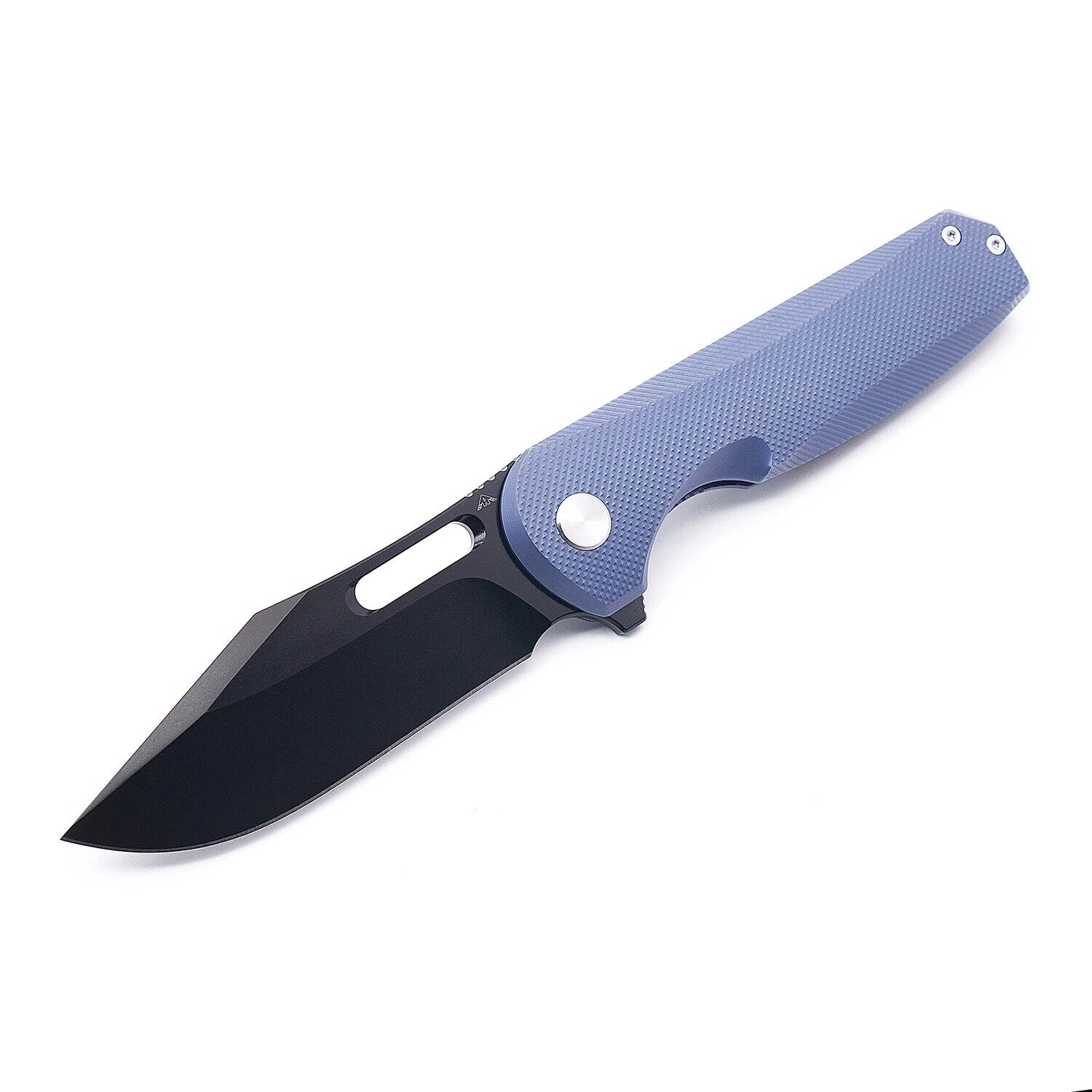 Miguron Ameight Preyert II Folding Knife Blue Ti Handle S90V Plain AM8-006BU