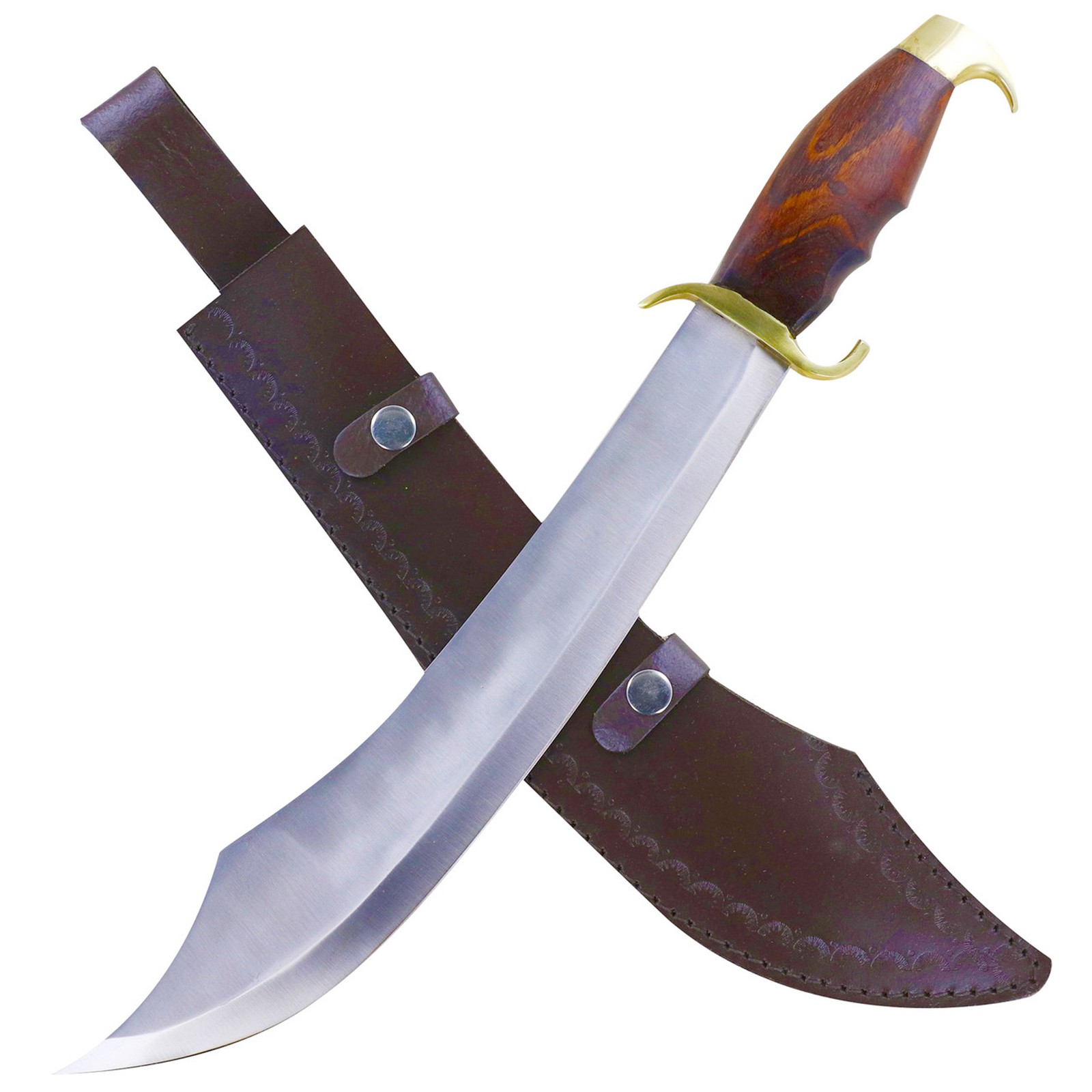 Persian Warrior Collectible Replica Arabian Short Scimitar Sword W/ Genuine Leat