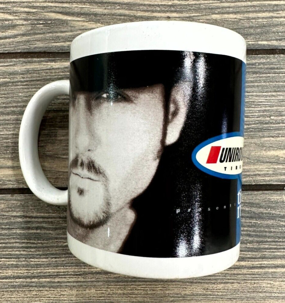 Vintage Linyi Tim McGraw On Tour Everywhere Uniroyal Tires Coffee Mug Cup