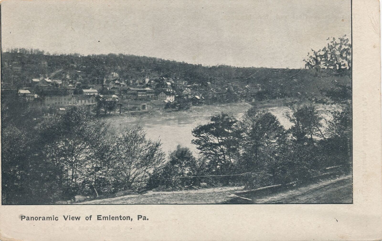 EMLENTON PA - Emlenton Panoramic View Postcard - 1923