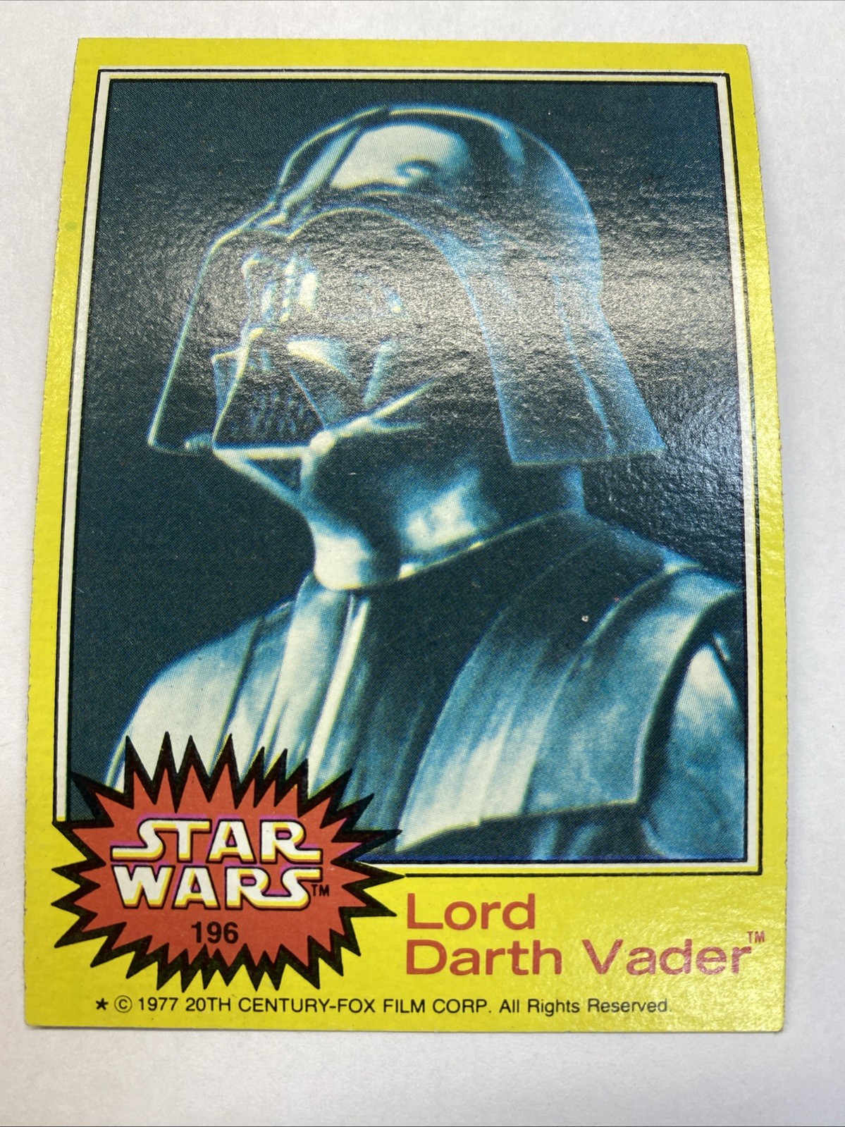 👍🔥🤯 1977 Topps Star Wars #296 Lord Darth Vader  Amazing PRISTINE Candidate