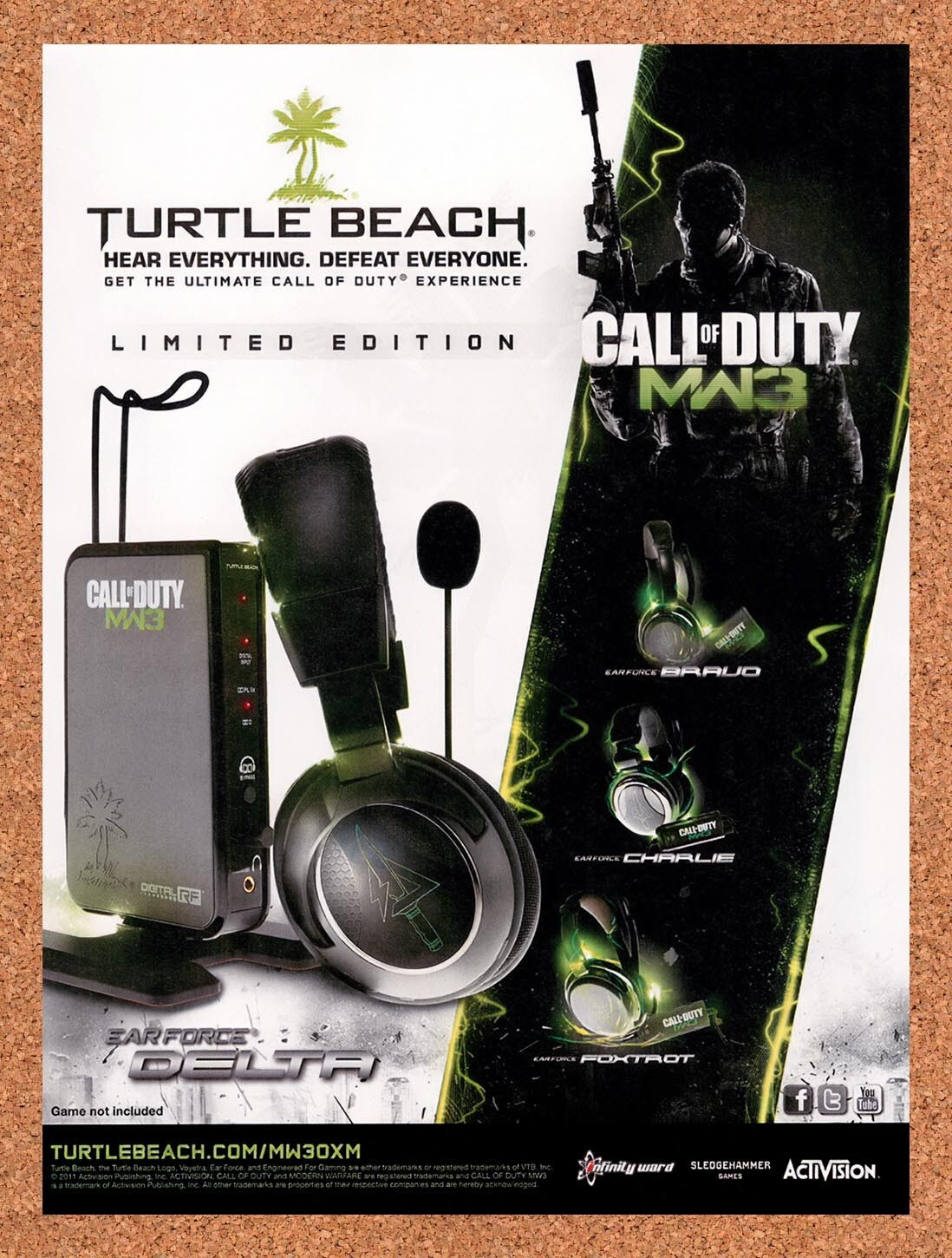 2010 Call Of Duty Modern Warfare 3 Turtle Beach Headset Original Ad v1 2010 Call Of Duty Modern Warfare 3 Turtle Beach Headset Original Ad v1