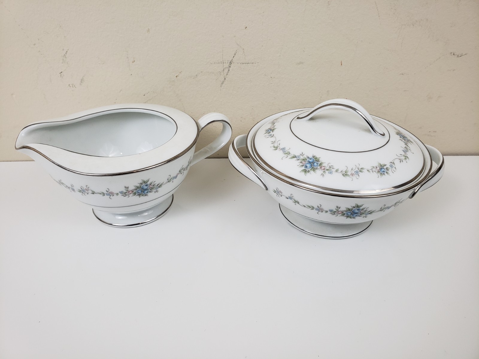 Vintage Noritake Glencoe Fine China Cream & Sugar Set Japan 6505