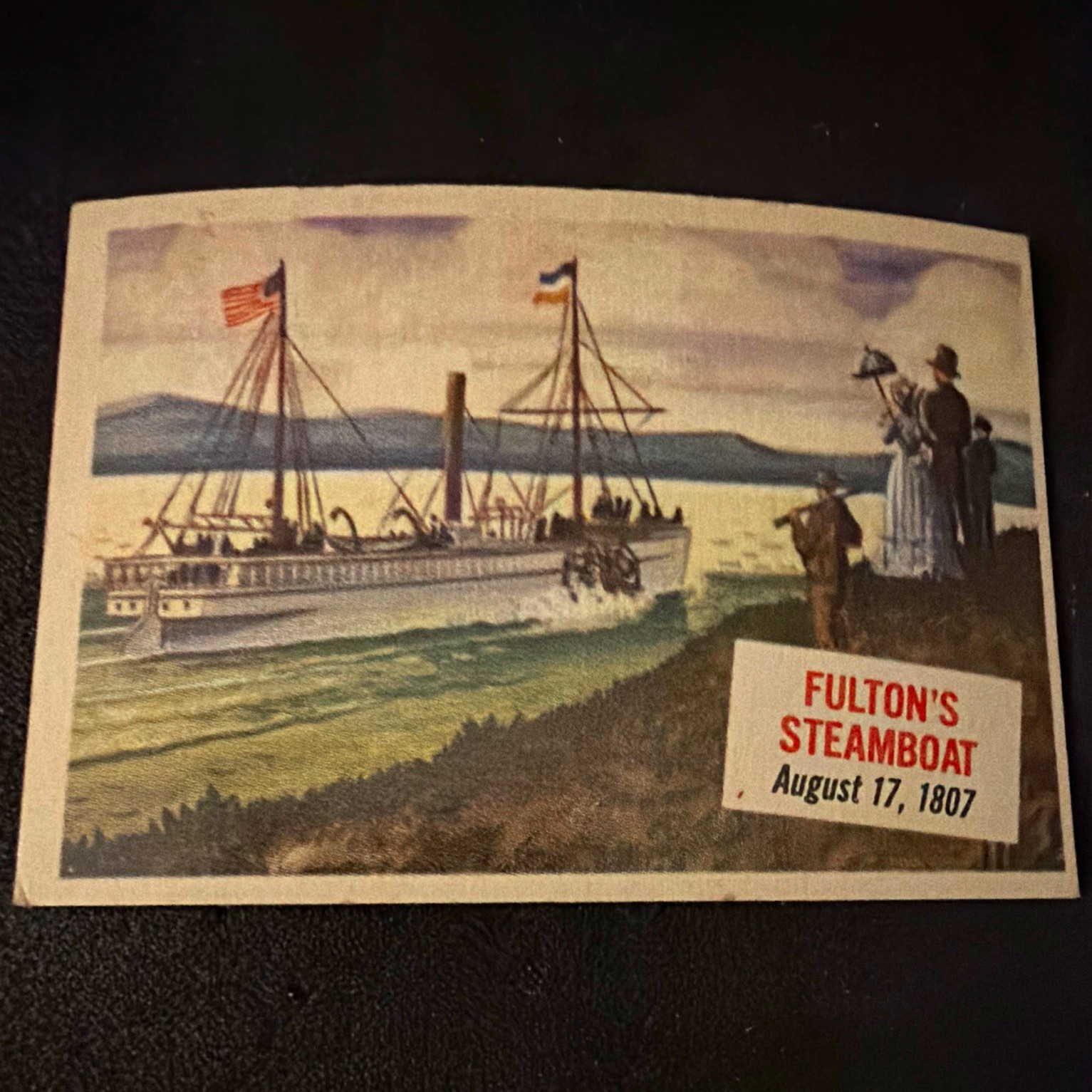 VTG The Courier-Journal Extra #50 Fulton's Steamboat Robert Fulton Trading Card
