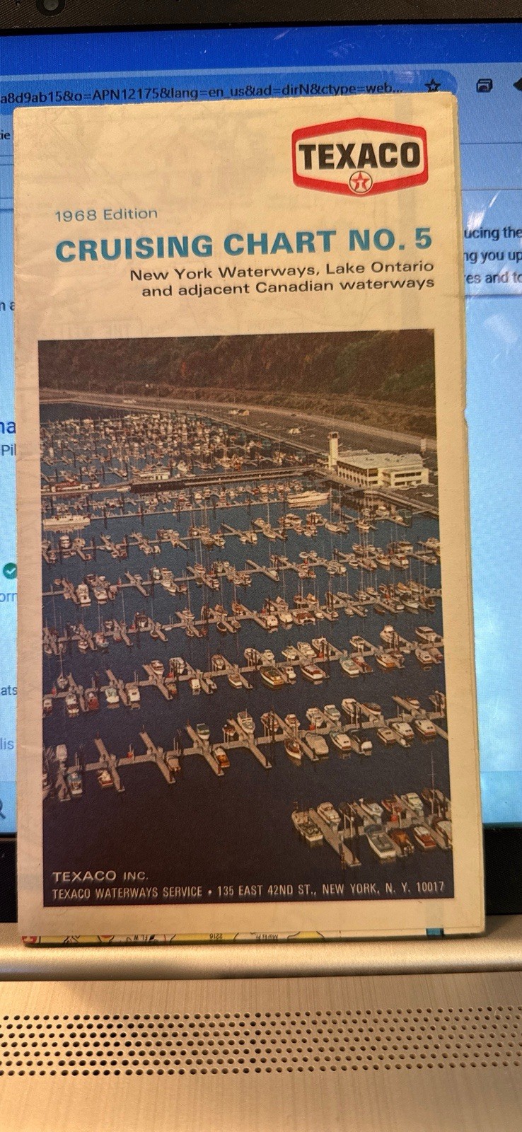 Vtg 1966 Edition TEXACO CRUISING CHART NO.5