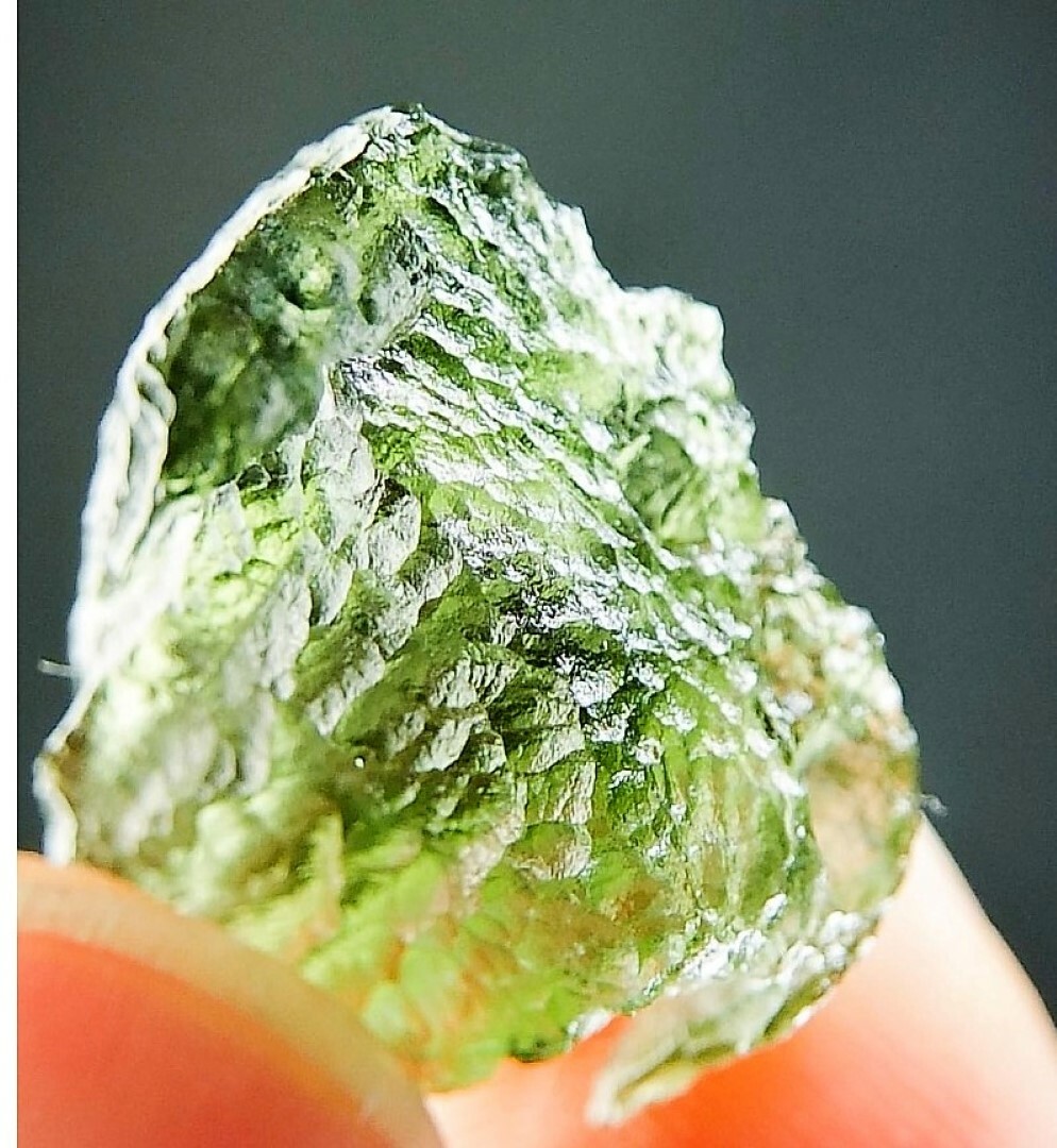METEORITE MOLDAVITE GREEN IMPACT FRAGMENT METEOR TEKTITE STONE SPACE GLASS SMALL