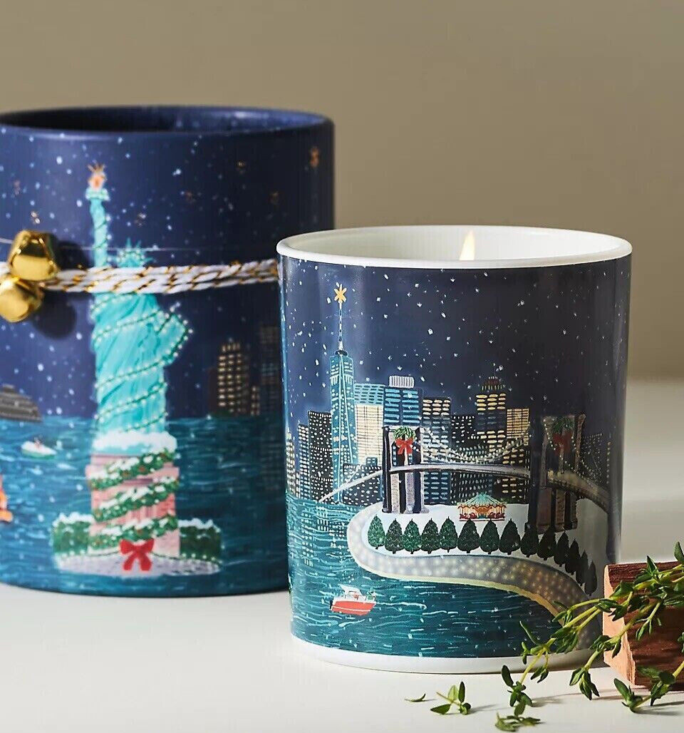 Anthropologie Holiday in the City Candle New York City Manhattan Thyme NEW