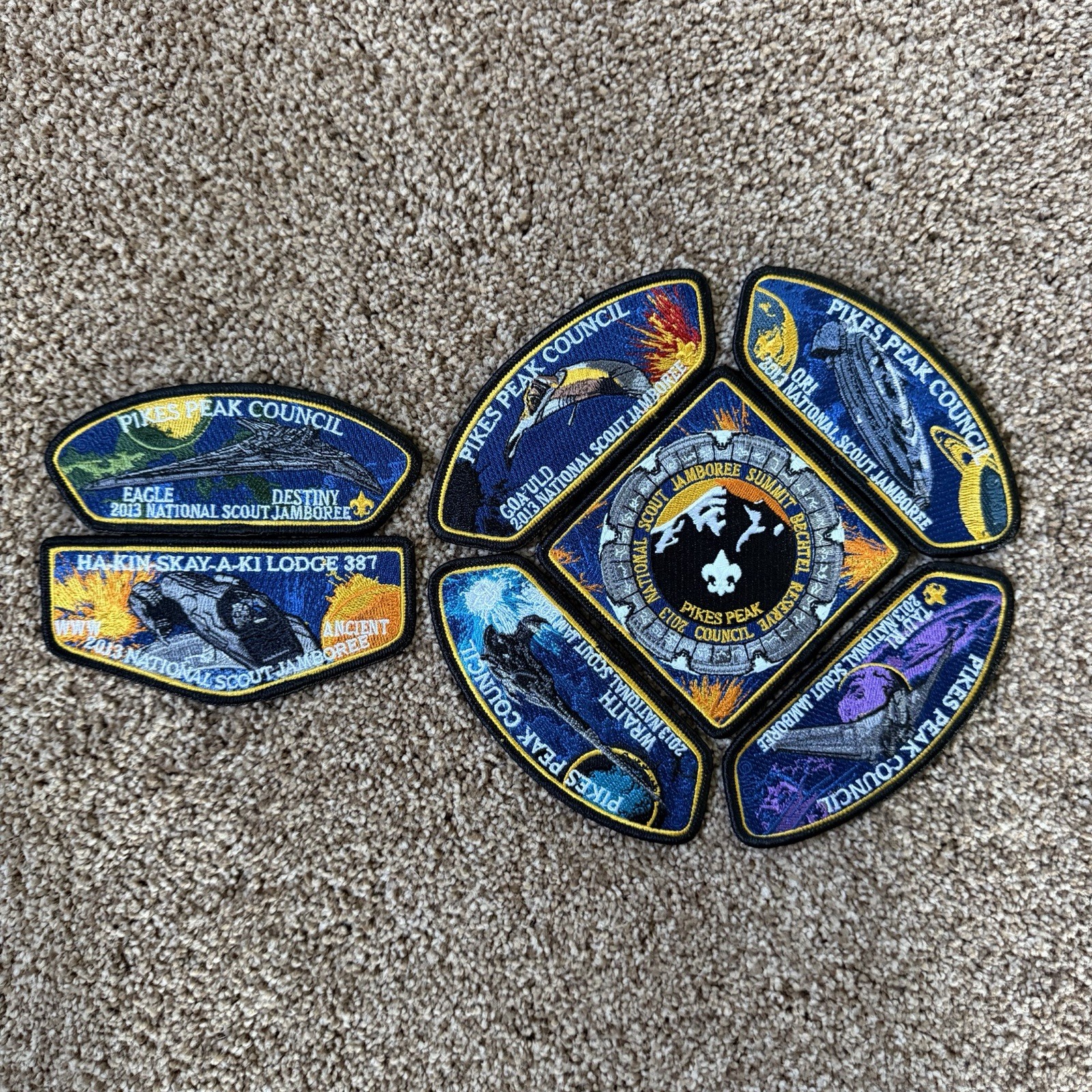 Pikes Peak Council 2013 National Jamboree Patch Set Stargate