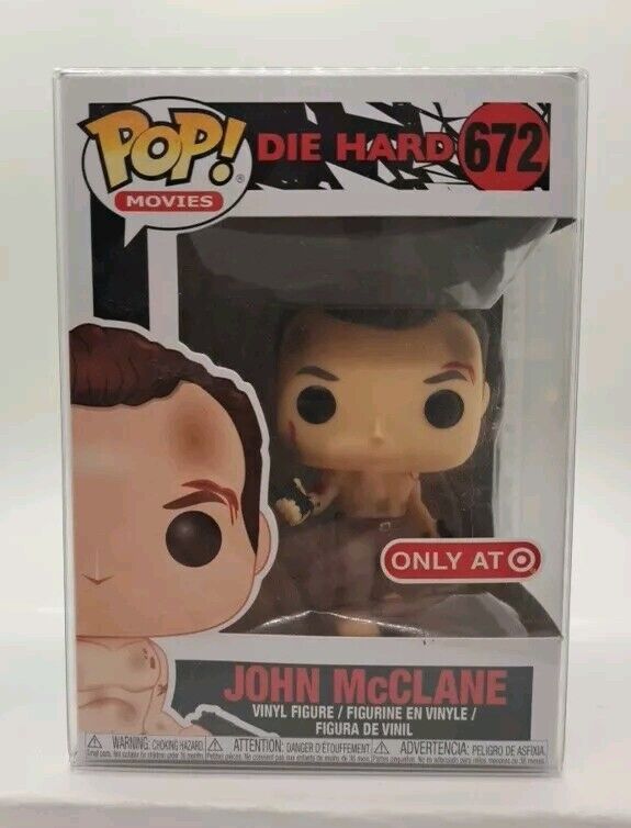 Funko POP Die Hard John McClane Shirtless Target Exclusive #672 w/protector 