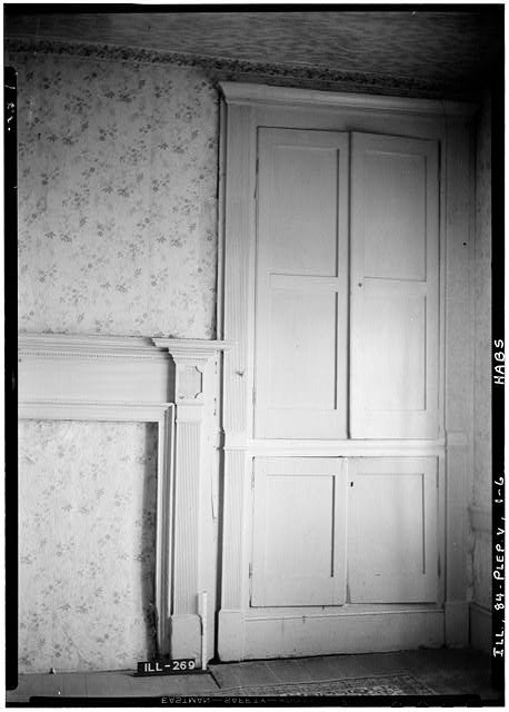 Pleasant Plains IL Dr F C Fink House 1900s Mantel Bedroom Interior HABS