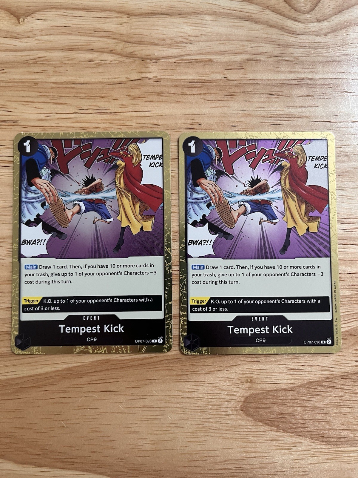 One Piece OP07-096 Tempest Kick R 2x Playset NM