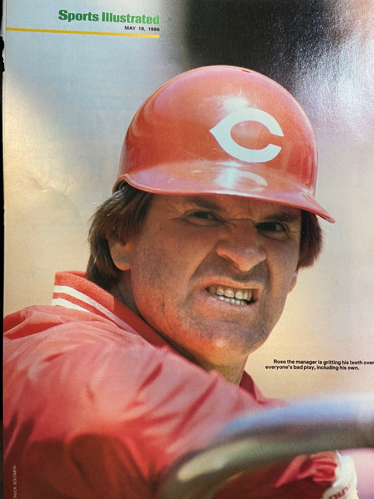 1986 Pete Rose Cincinnati Reds Manager