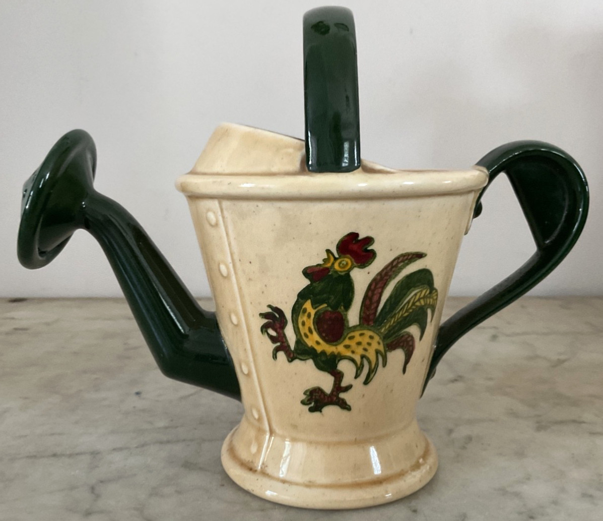 Vintage Metlox Poppytrail California Provincial Rooster Watering Can