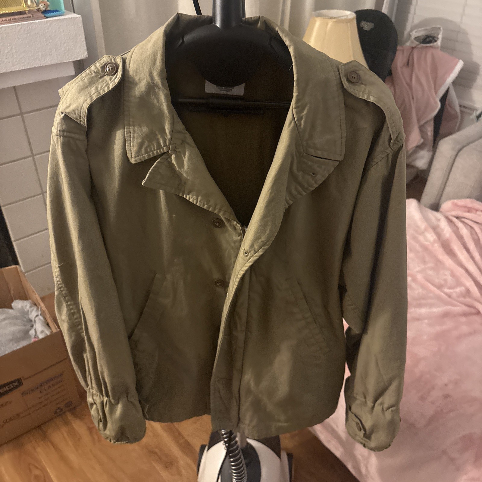 WWII US Army M1941 M41 Field Jacket Reproduction Sturm Mil-Tec Tan Mens Size 40