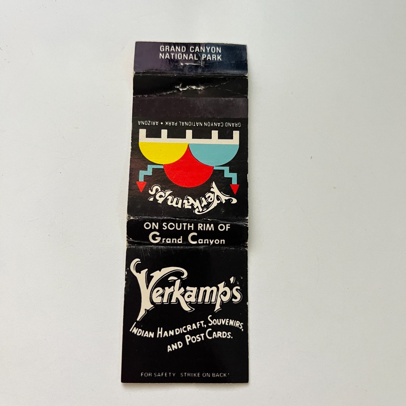 Verkamp\'s Indian Handicraft Grand Canyon Park AZ Vintage Matchbook Cover TMB78-6