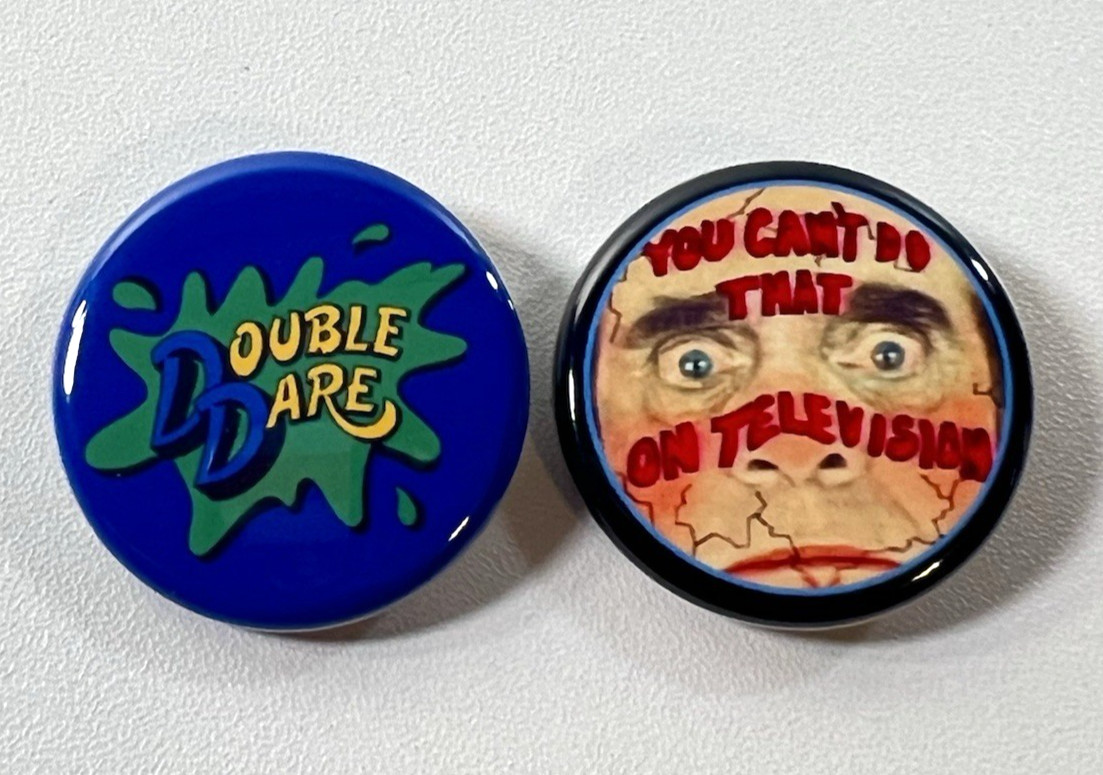 Classic Nickelodeon Double Dare & You Can\'t Do That on TV PINs 1.25\