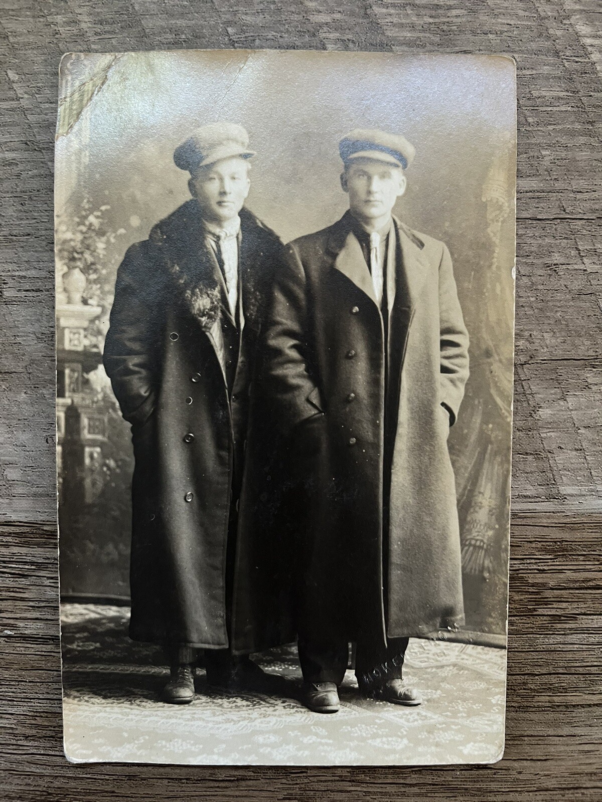 c1913 Young Men & Fancy Coats Chippewa Falls WI Antique Real Photo Postcard RPPC