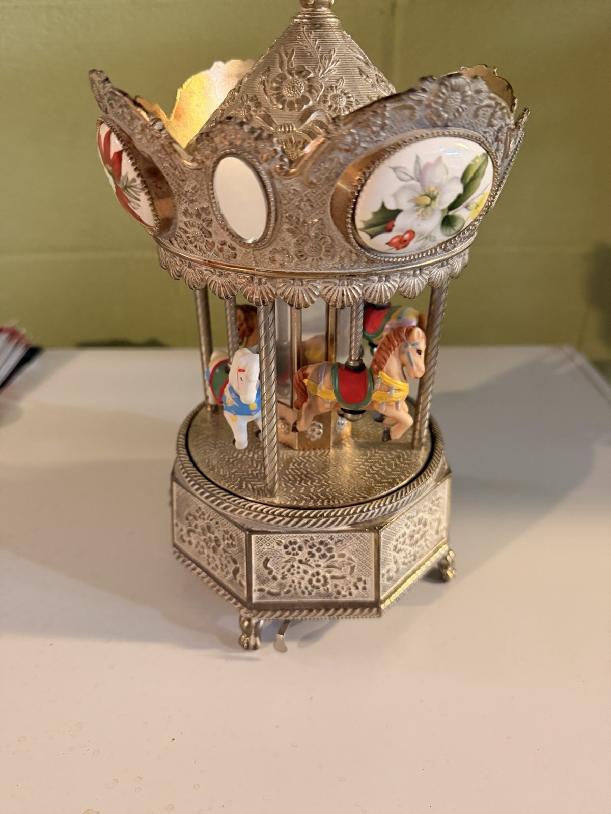 Schmid Carousel Horse Music Box Vintage