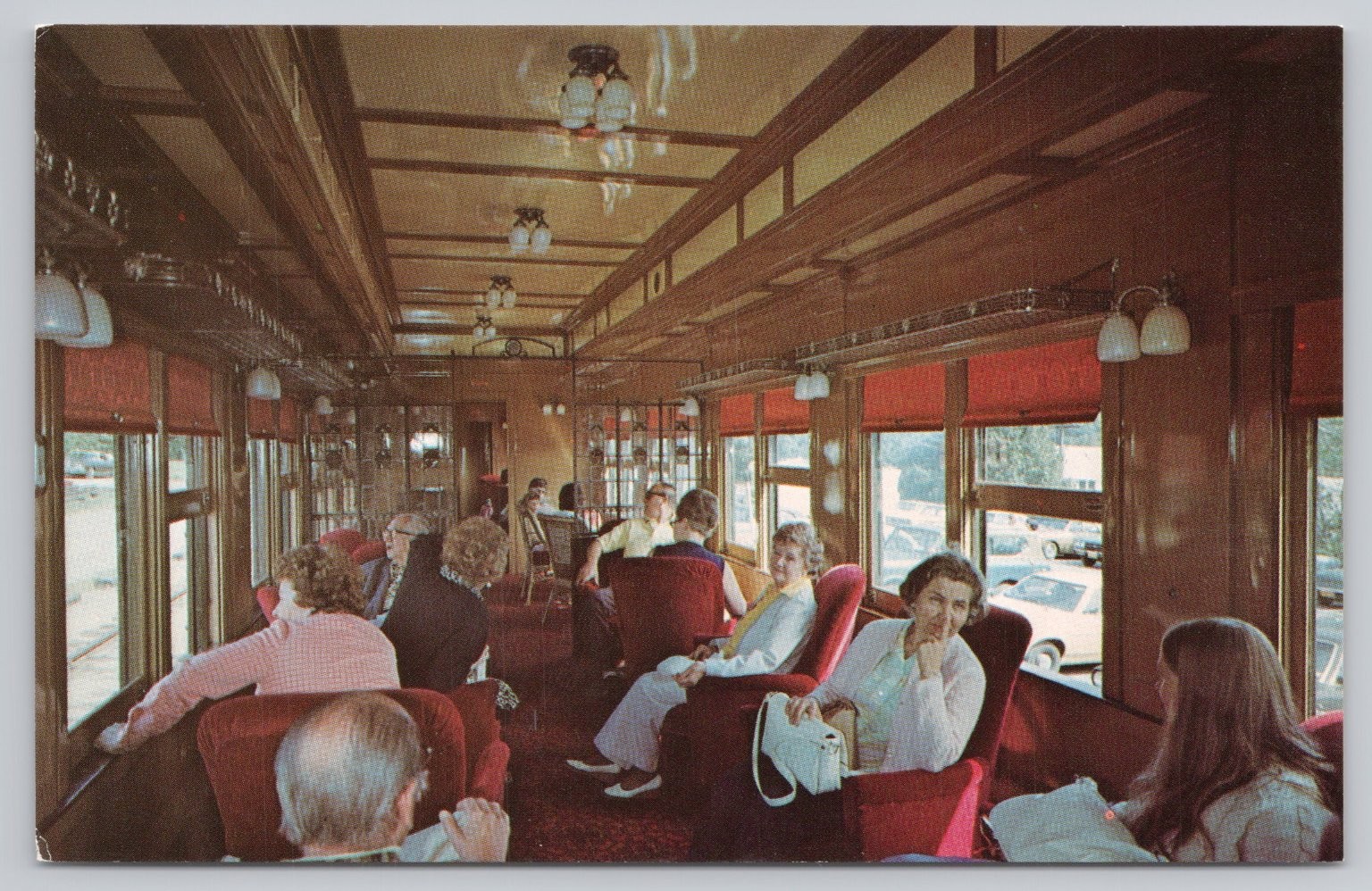 Valley Railroad Pullman Parlor Car Wallingford Essex CT Postcard