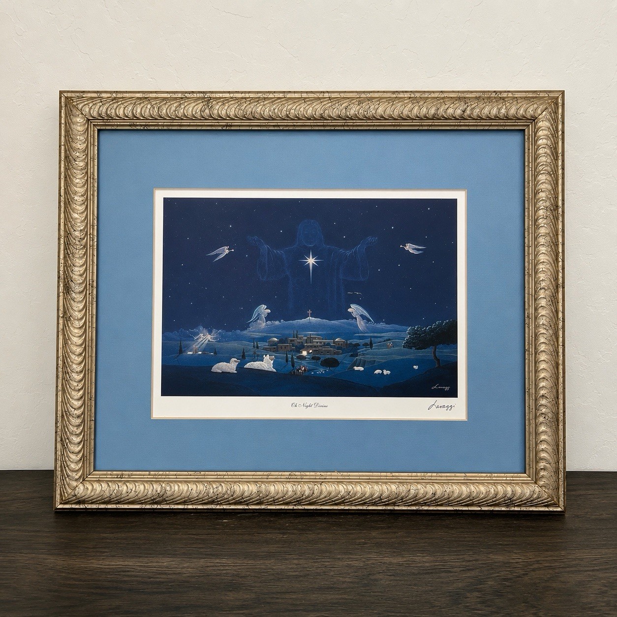 Steven Lavaggi “Oh Night Divine” Original Painting With COA Framed Wall Art