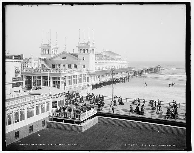 Photo:Atlantic City NJ Steeplechase Pier Boardwalk Amusement Pier c1905
