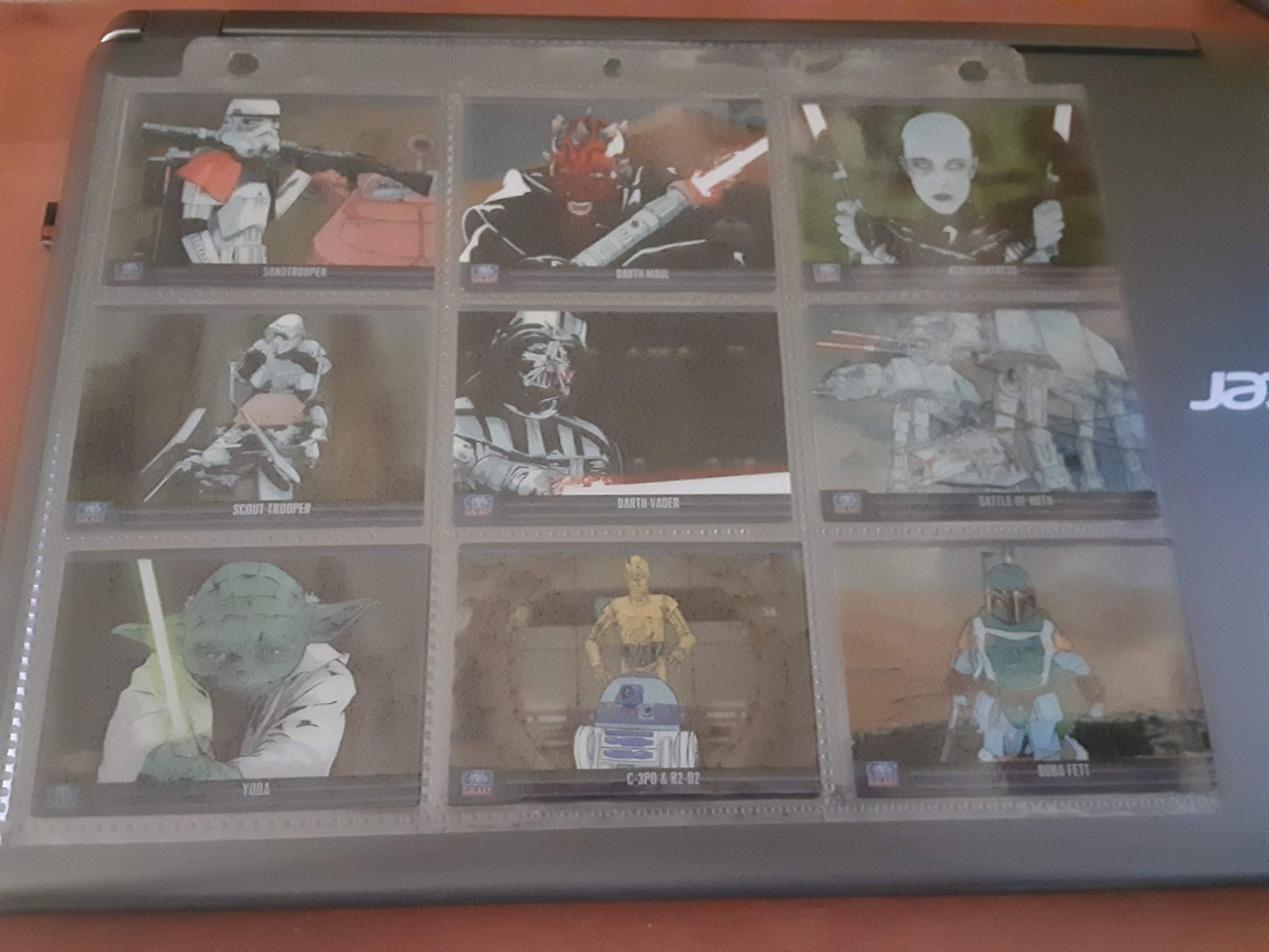 2012 Star Wars Galaxy 7 INSERT EXCLUSIVE RETAIL SET of 9 ANIMATION CEL Cards