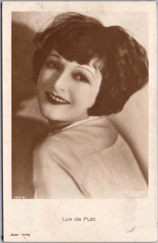 Vintage LYA DE PUTTI Photo RPPC Postcard Hungarian Film Actress c1920s - Unused