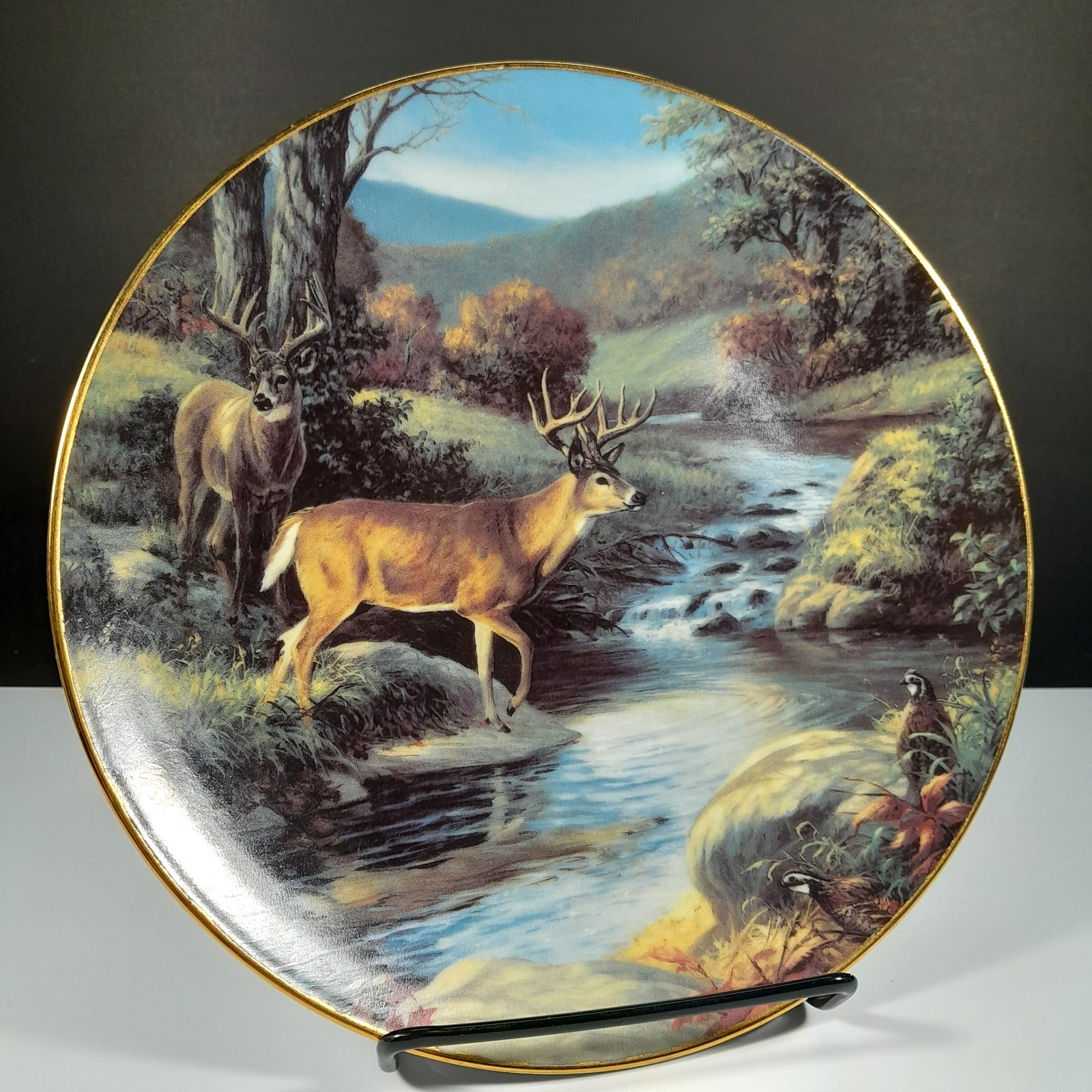 Vintage Linda Picken Reflections of Nature Deer Collector Plate 1996