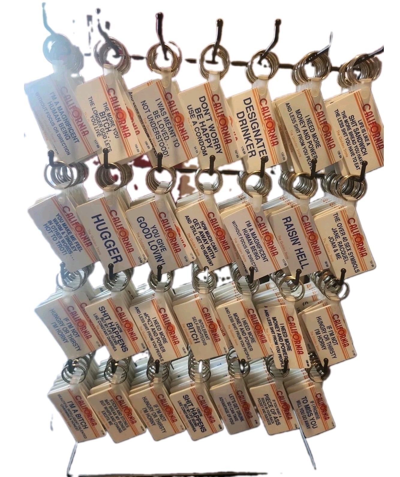 Vintage California Keychain 500pcs w/display stand