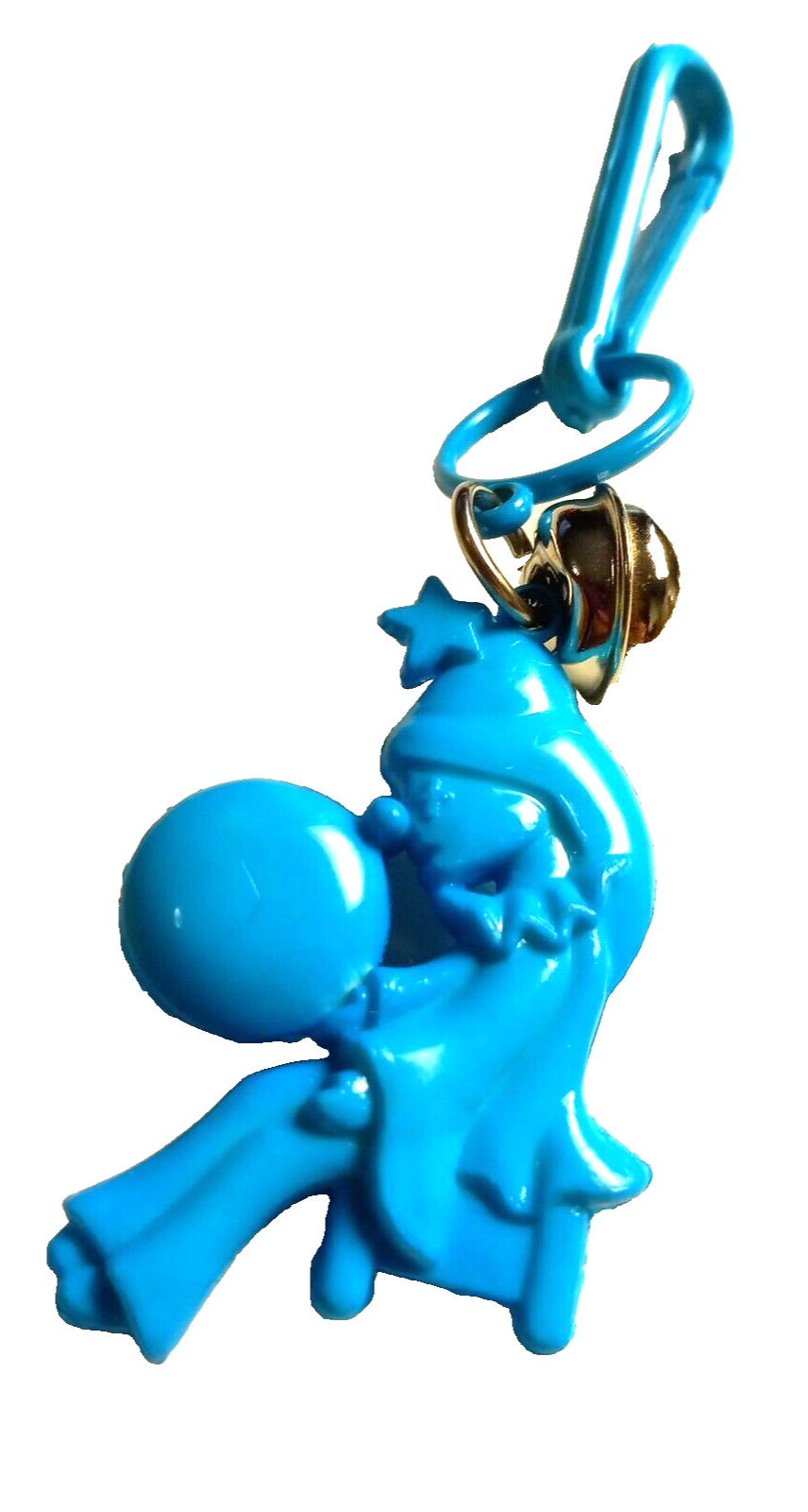 Vintage 1980s Plastic Charm Blue Clown 80s Charms Necklace Clip On Retro