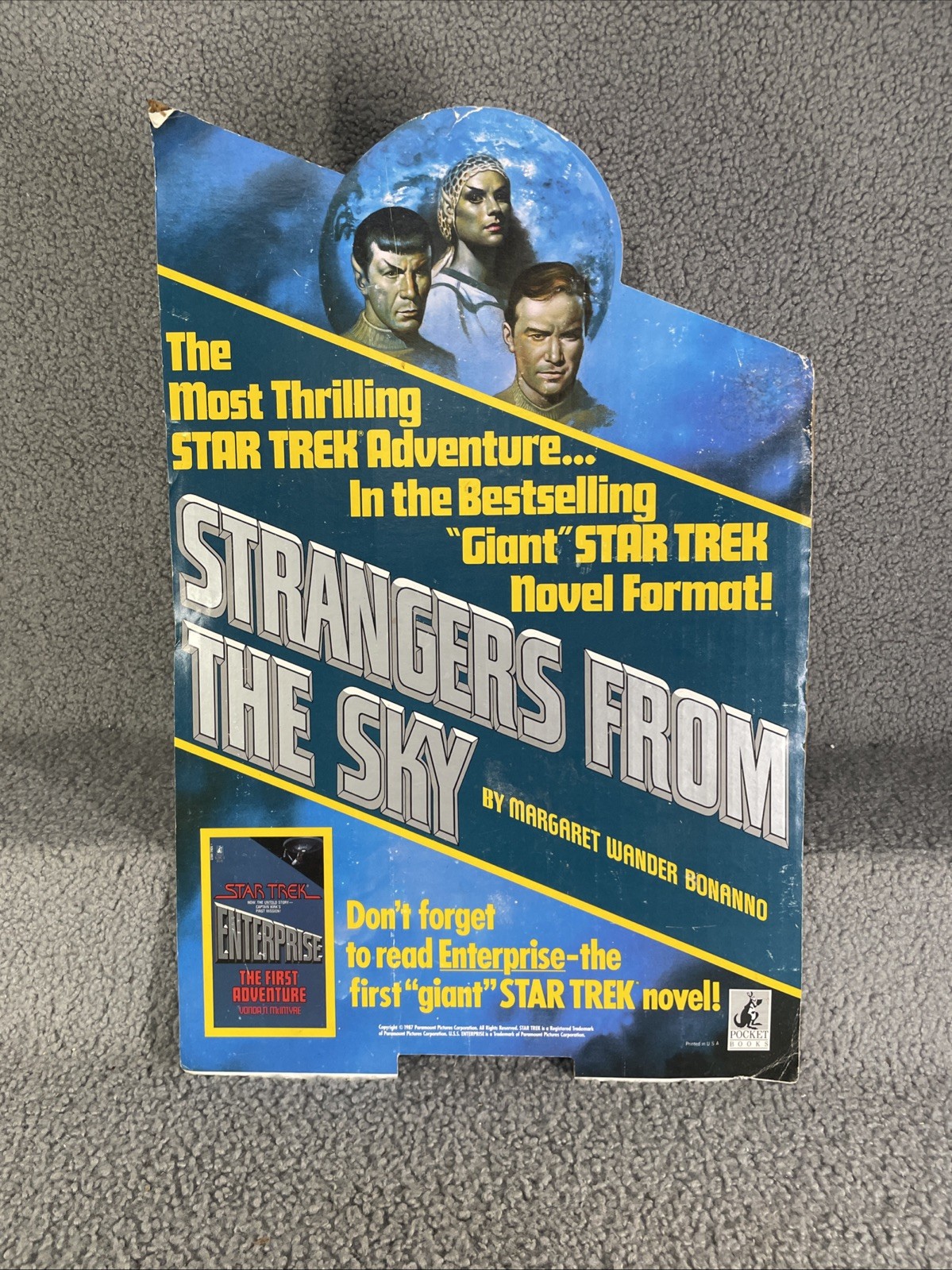Vtg 1986 STAR TREK IV “The Voyage Home” Pocket Book Cardboard Store Display RARE