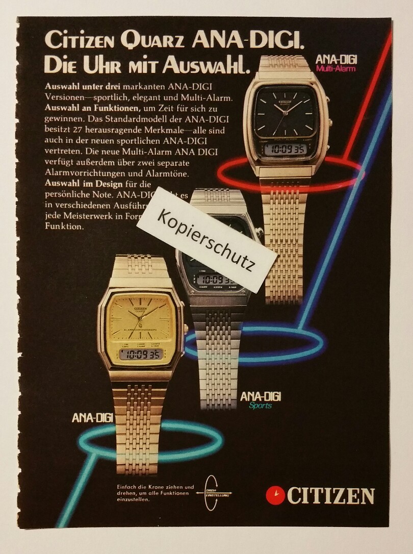 # Advertisement/Advertisement A5: Citizen Quartz ANA-DIGI Watch 1981 (WA47)