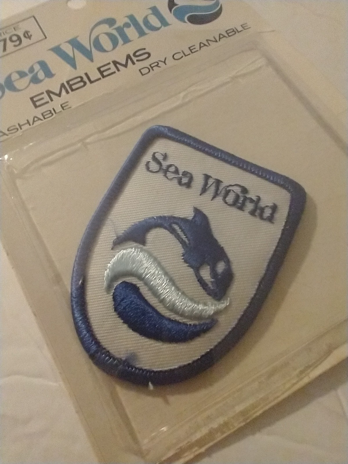Vintage Sea World Patch NOS New Old Stock 1970s 1980s Shamu Logo Souvenir