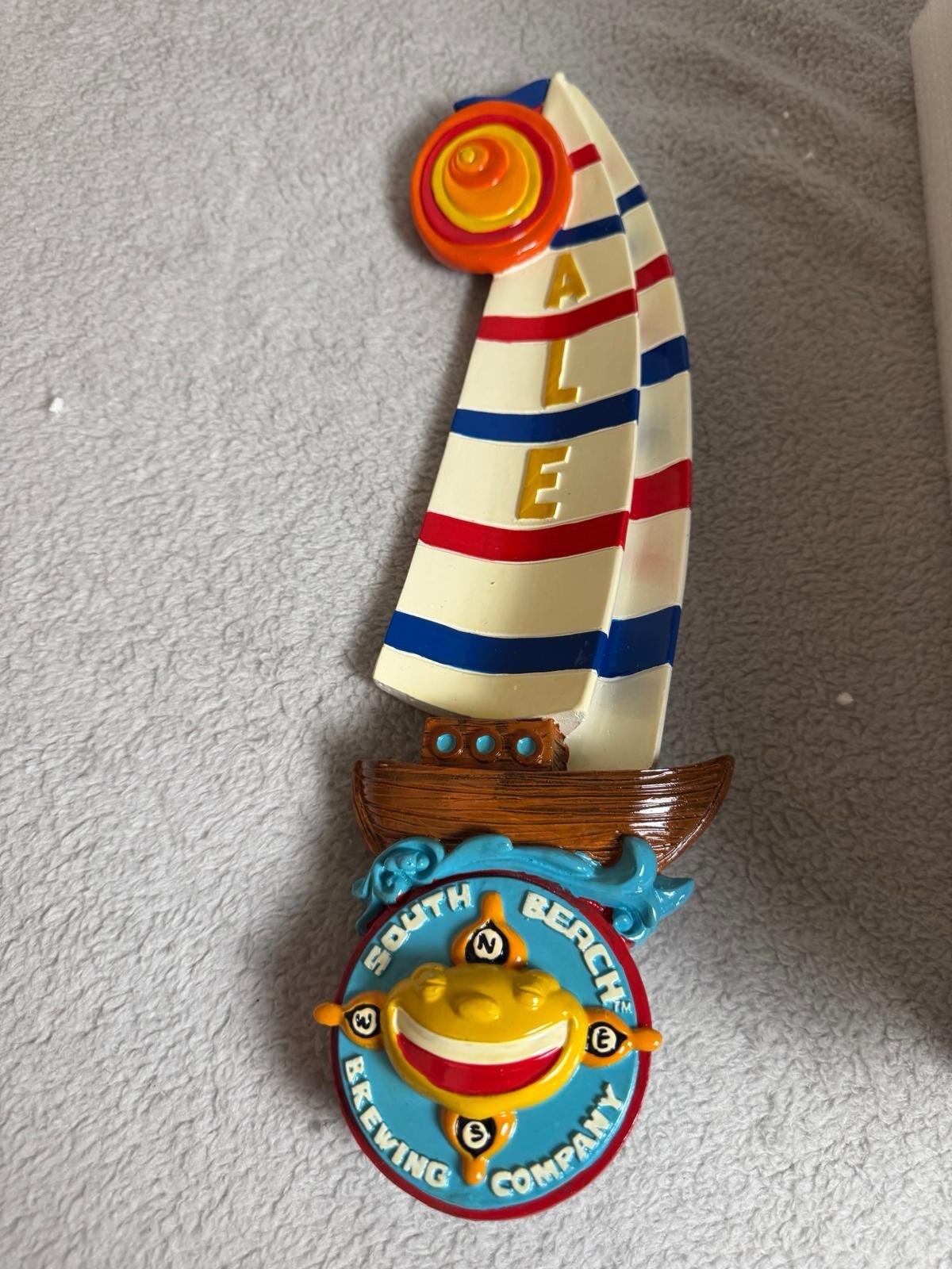 South Beach Brewing Company Sail Boat Ale Beer Tap Handle New in Box
