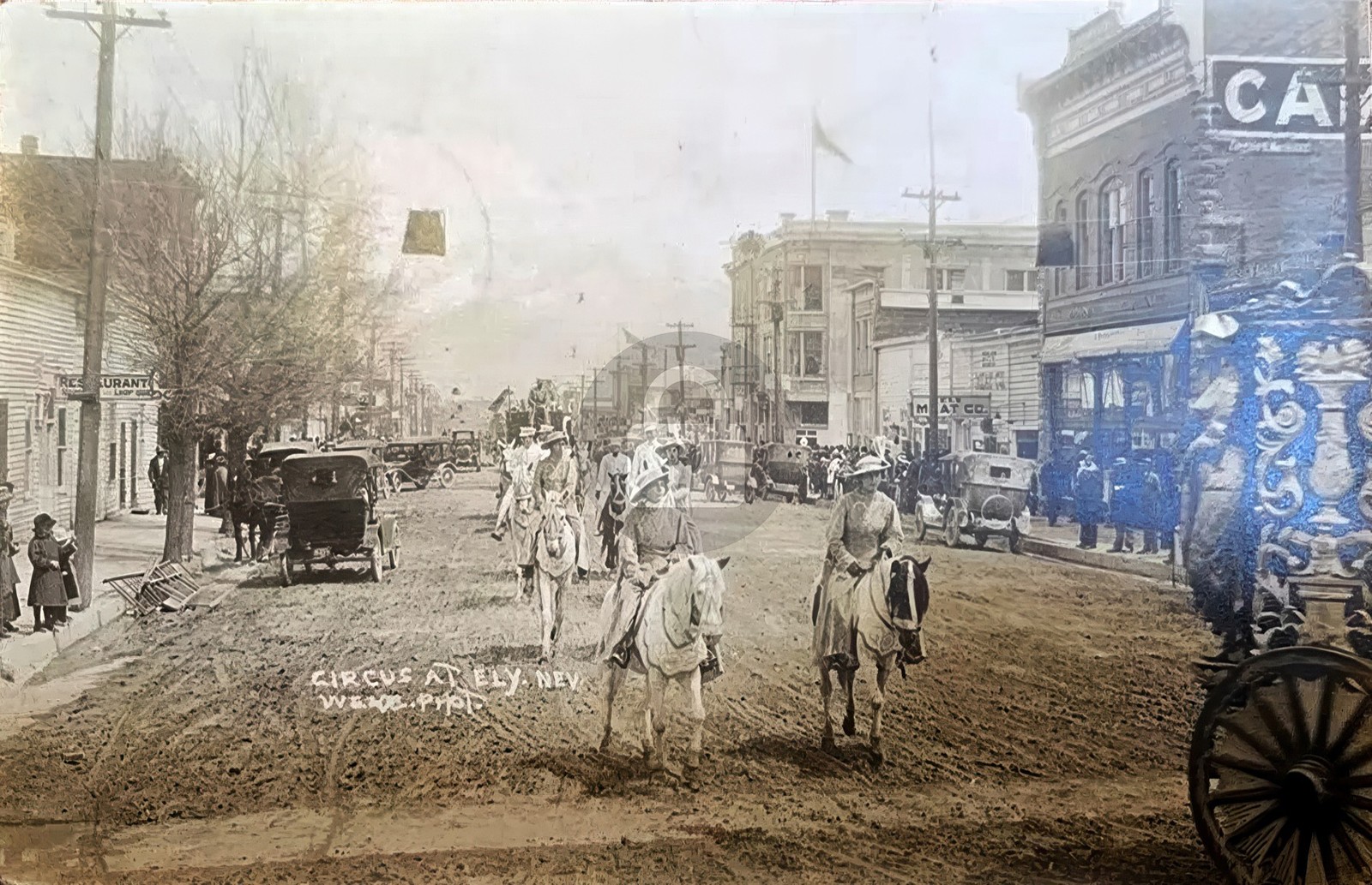 Ely NV Nevada Circus 1917 RPPC Photo Postcard COPY