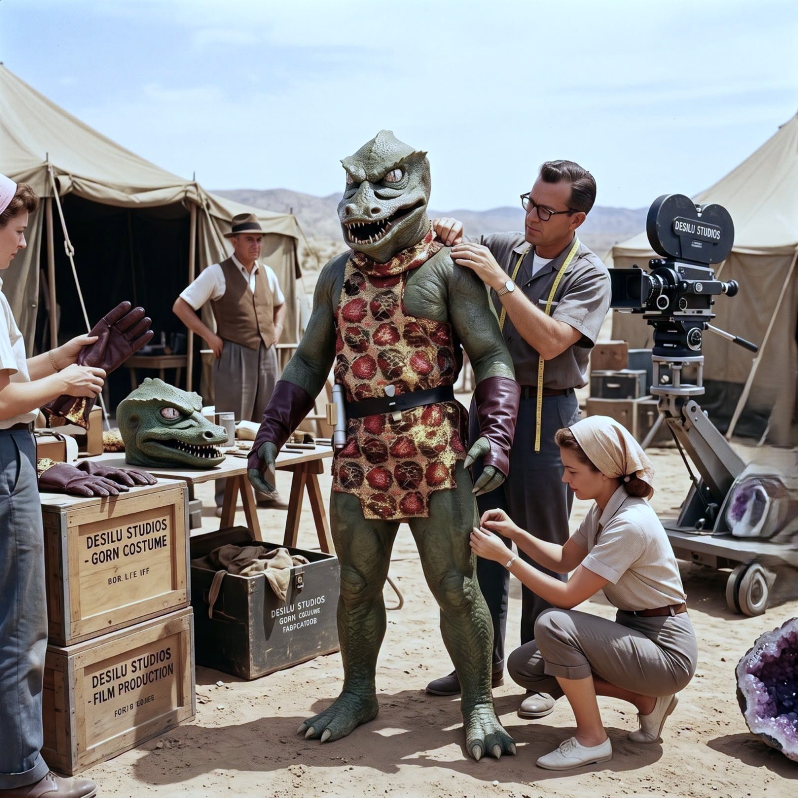 RARE STILL  COLOR TVs Star Trek  GORN UNDER MAKEUP