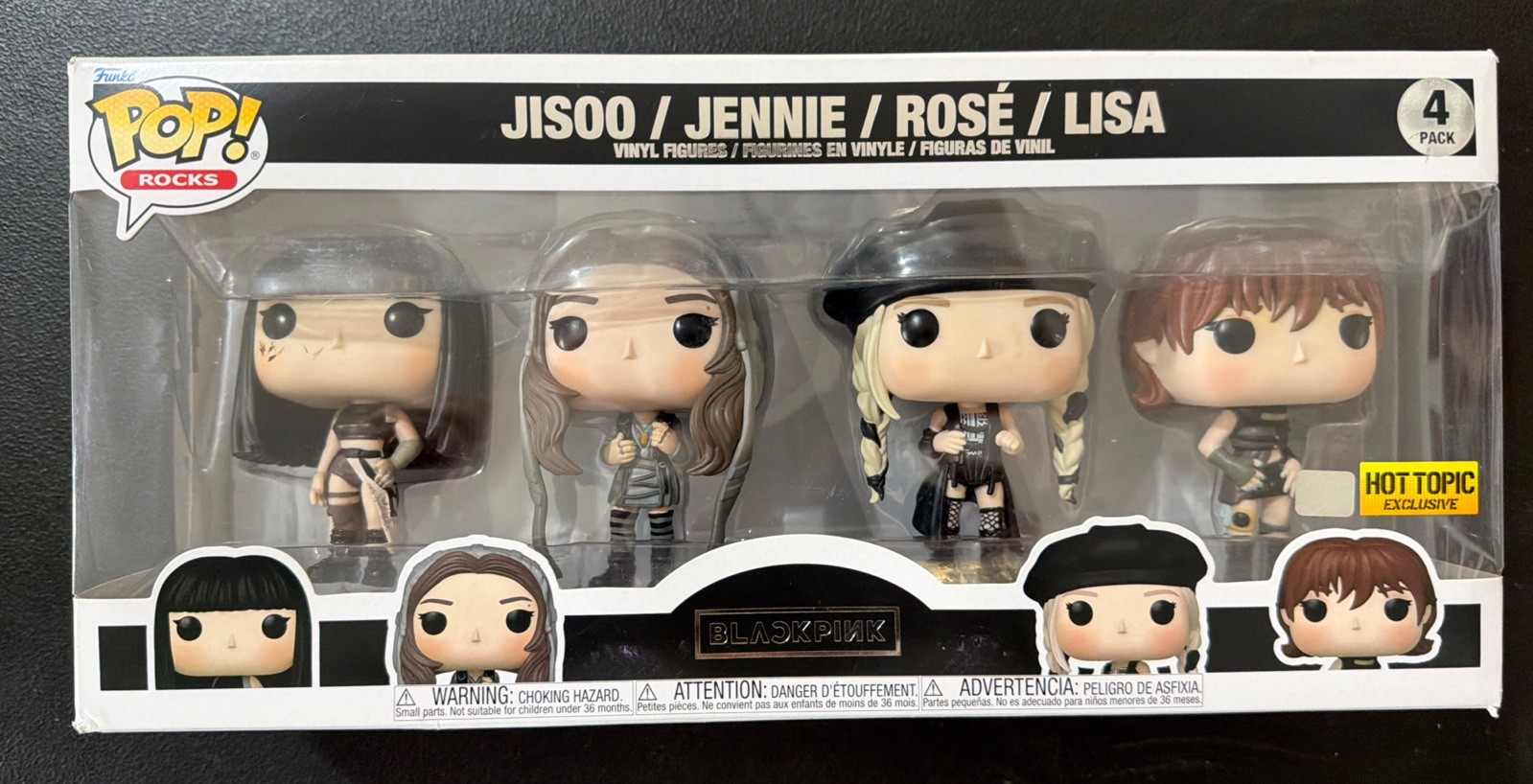 Funko Pop Blackpink Jisoo / Jennie / Rosé / Lisa 4-Pack Hot Topic Exclusive Wear