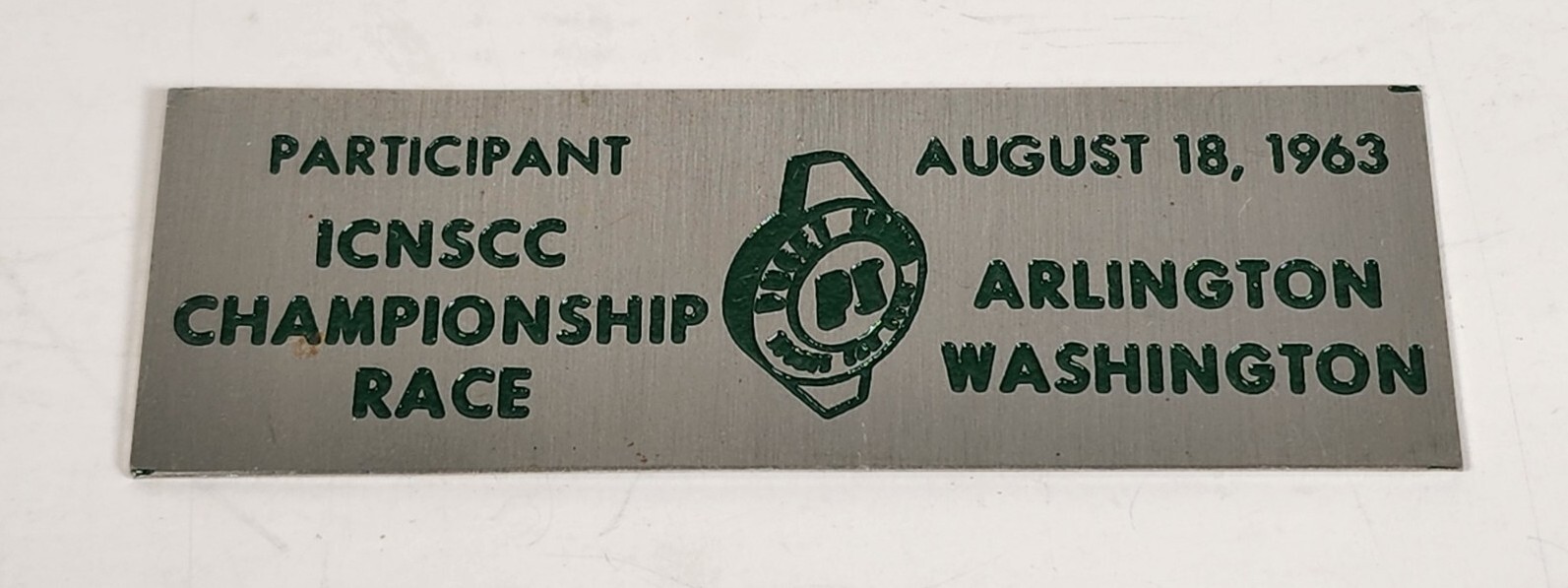 1963 ICNSCC Championship Race Puget Sound Arlington WA Participant Dash Plaque