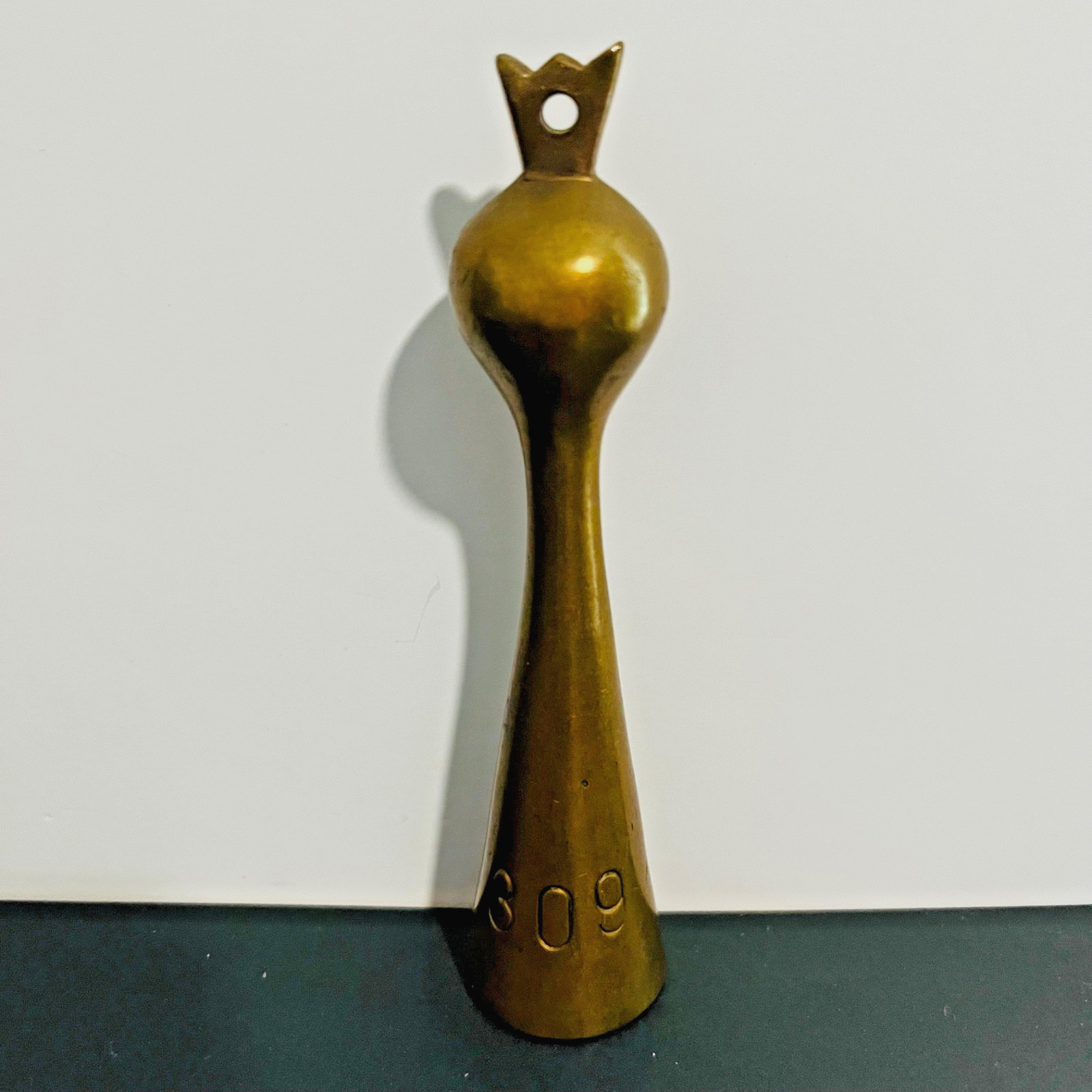 Vintage Brass Hotel Key Fob The De Keyser Hotel Antwerp Belgium