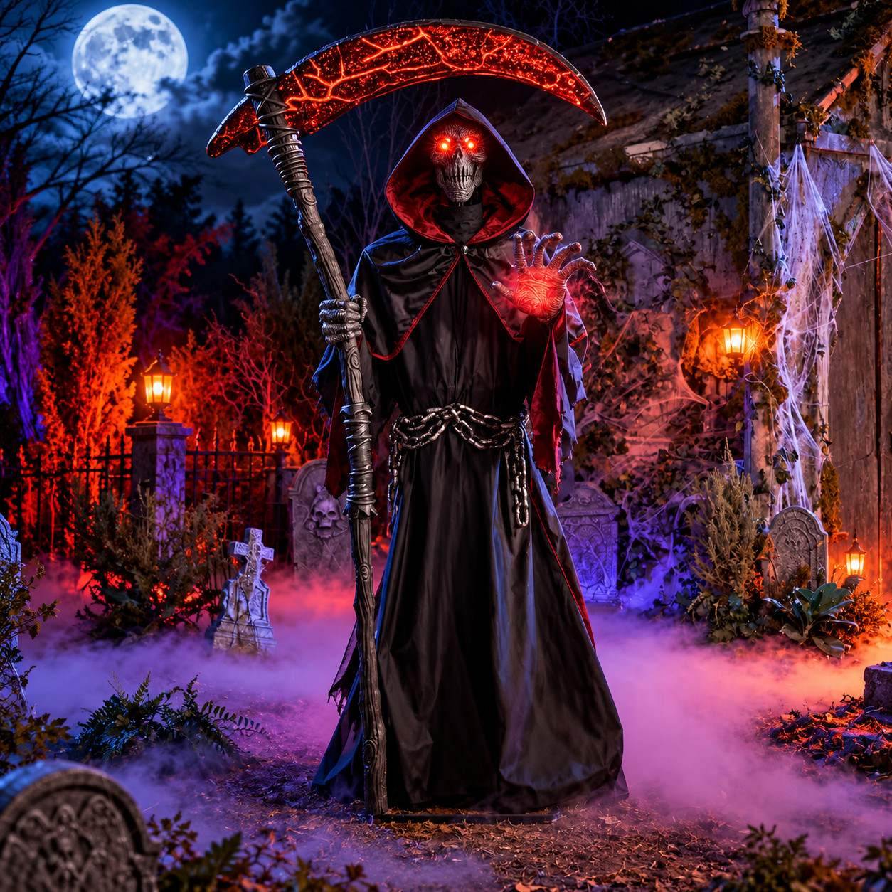 Home Accents 7.5 FT Grave Bones Animated LED Soul Reaper 26PA05416