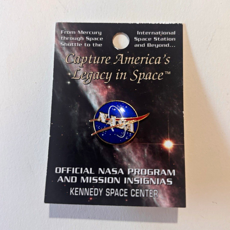 NASA Meatball Logo Official Program & Mission Insignias Pinback Lapel Pin NASA Meatball Logo Official Program & Mission Insignias Pinback Lapel Pin
