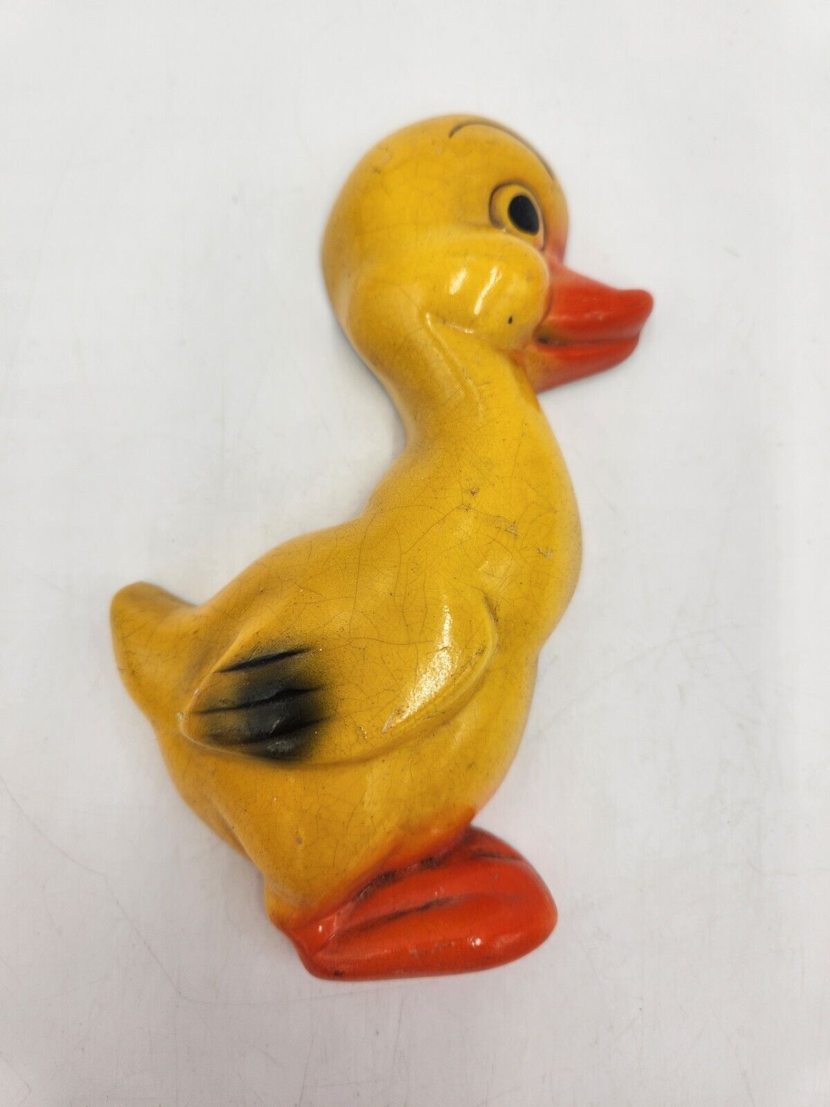 Vintage Yellow Duck Chalkware/Plaster Plaque