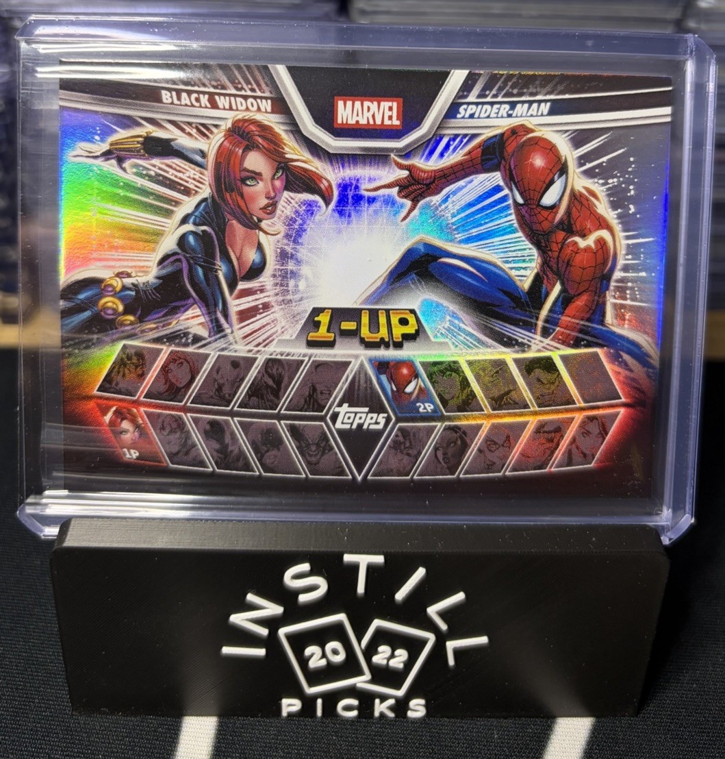 2026 Topps Neon Marvel Spiderman Black Widow 1up Case Hit SSP Rare 1UP-10