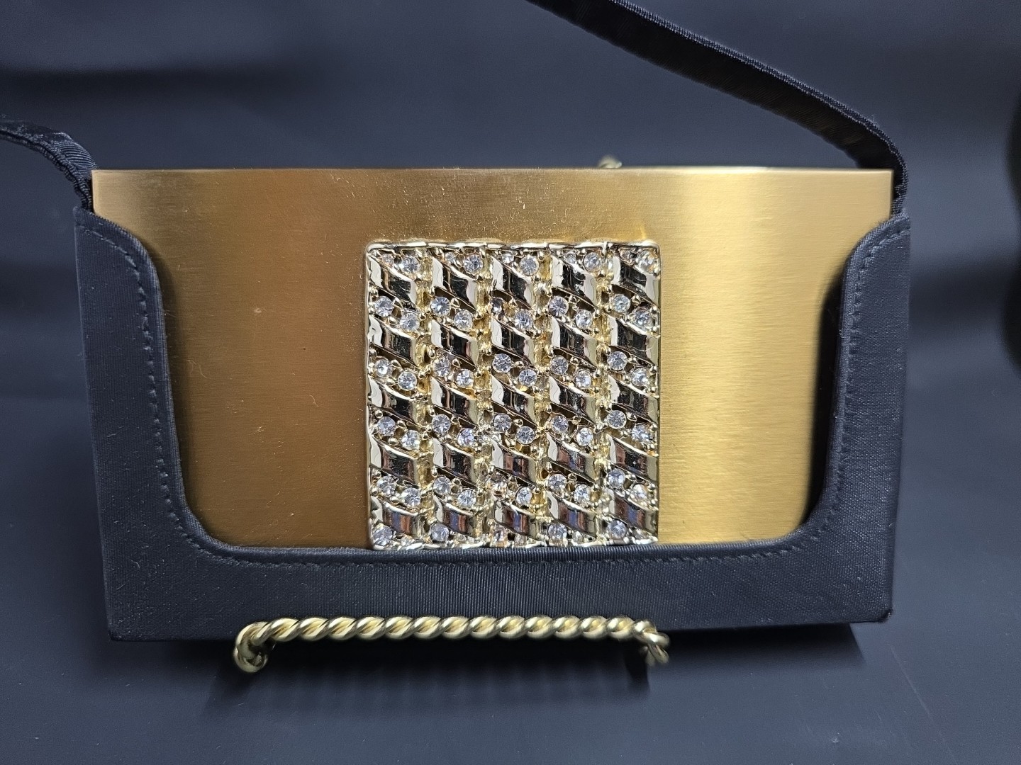 Vintage Volupte Sophisticase Goldtone With Rhinestones 